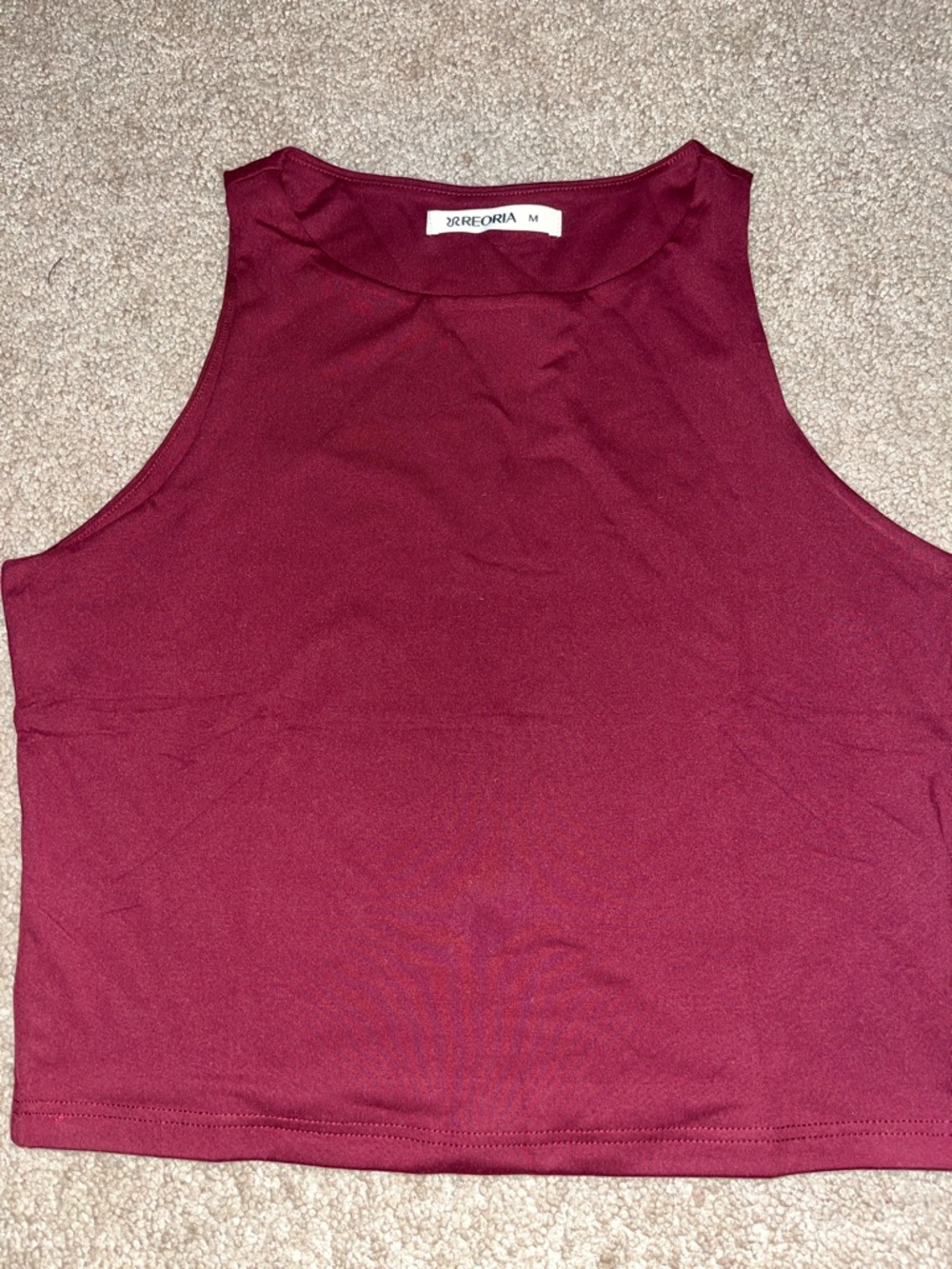 ReoRia Burgundy Crop Tank Top